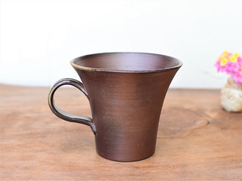 備前焼 コーヒーカップ(中)　c1-100 - 咖啡杯/马克杯 - 陶 咖啡色