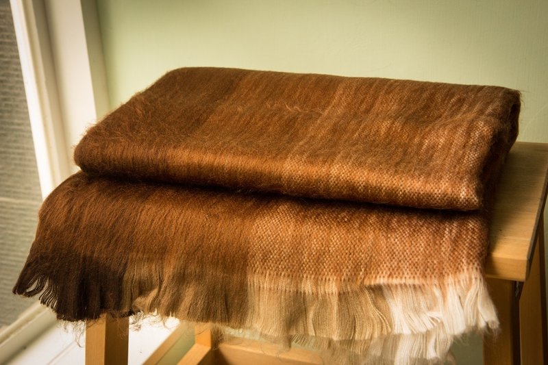 南美洲手作羊驼披肩长毛款 - 围巾/披肩 - 其他材质 