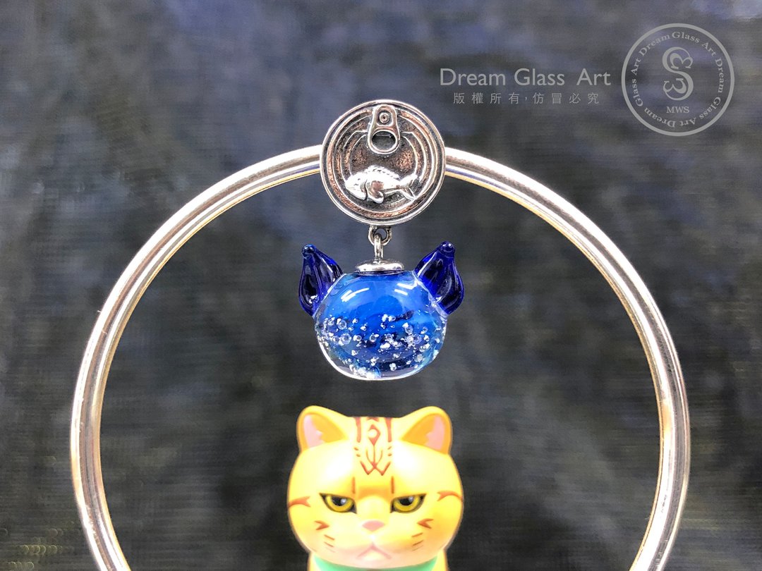 骨灰/毛发琉璃珠-SBBG-20210315 猫咪-单颗价格*订制骨灰琉璃珠 - 手链/手环 - 玻璃 多色