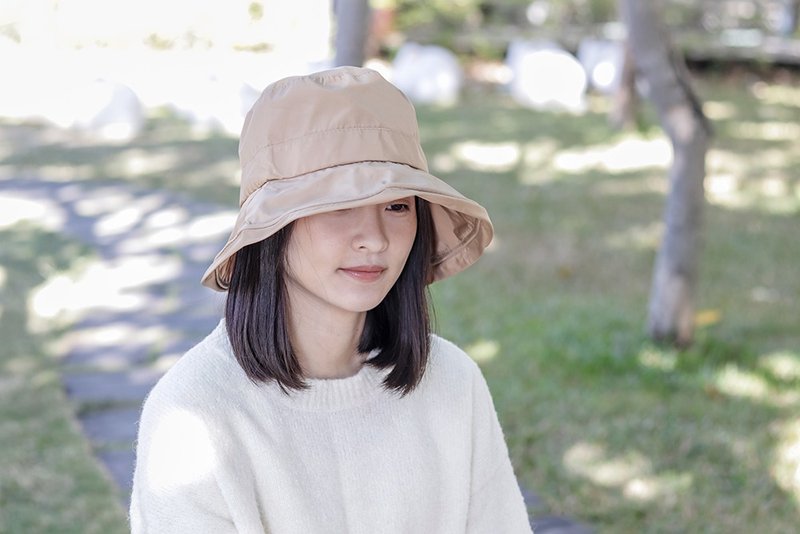 Unni微美典雅渔夫帽-防水.速干.遮晒-渔夫帽.遮阳帽.帽子.登山帽s - 帽子 - 聚酯纤维 黄色