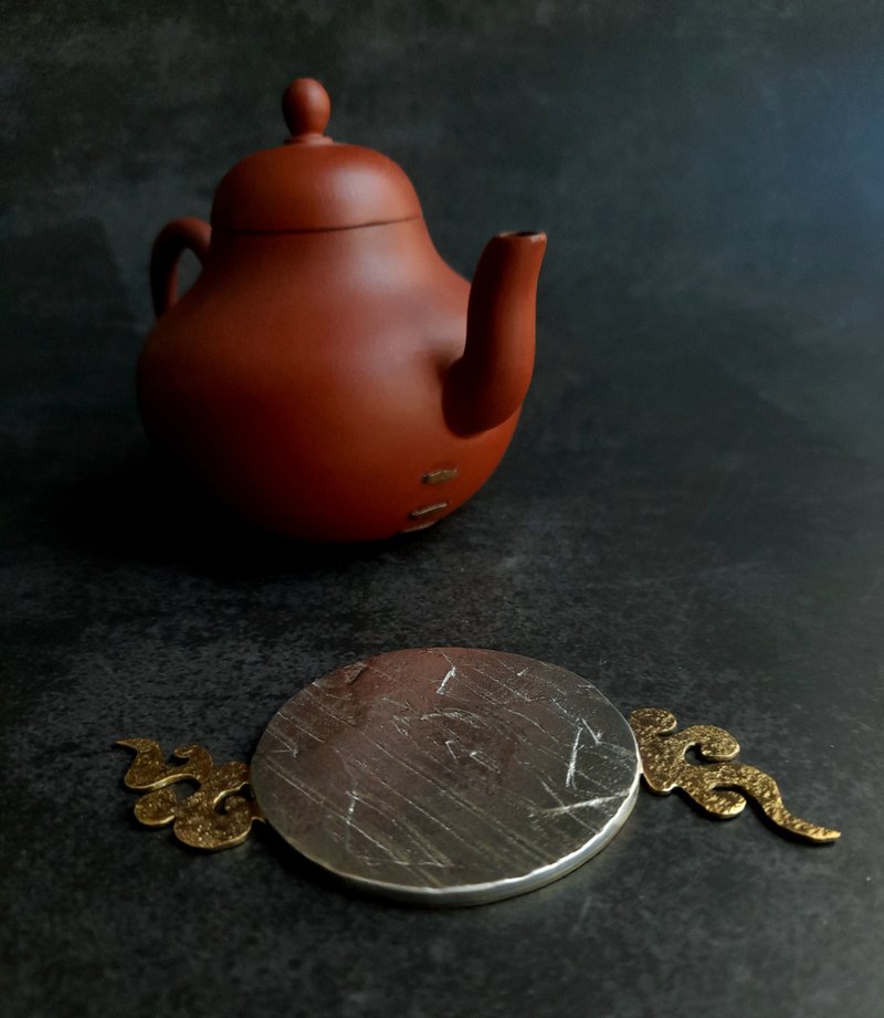 手制纯锡盖置盖托#A02 - 茶具/茶杯 - 其他金属 银色