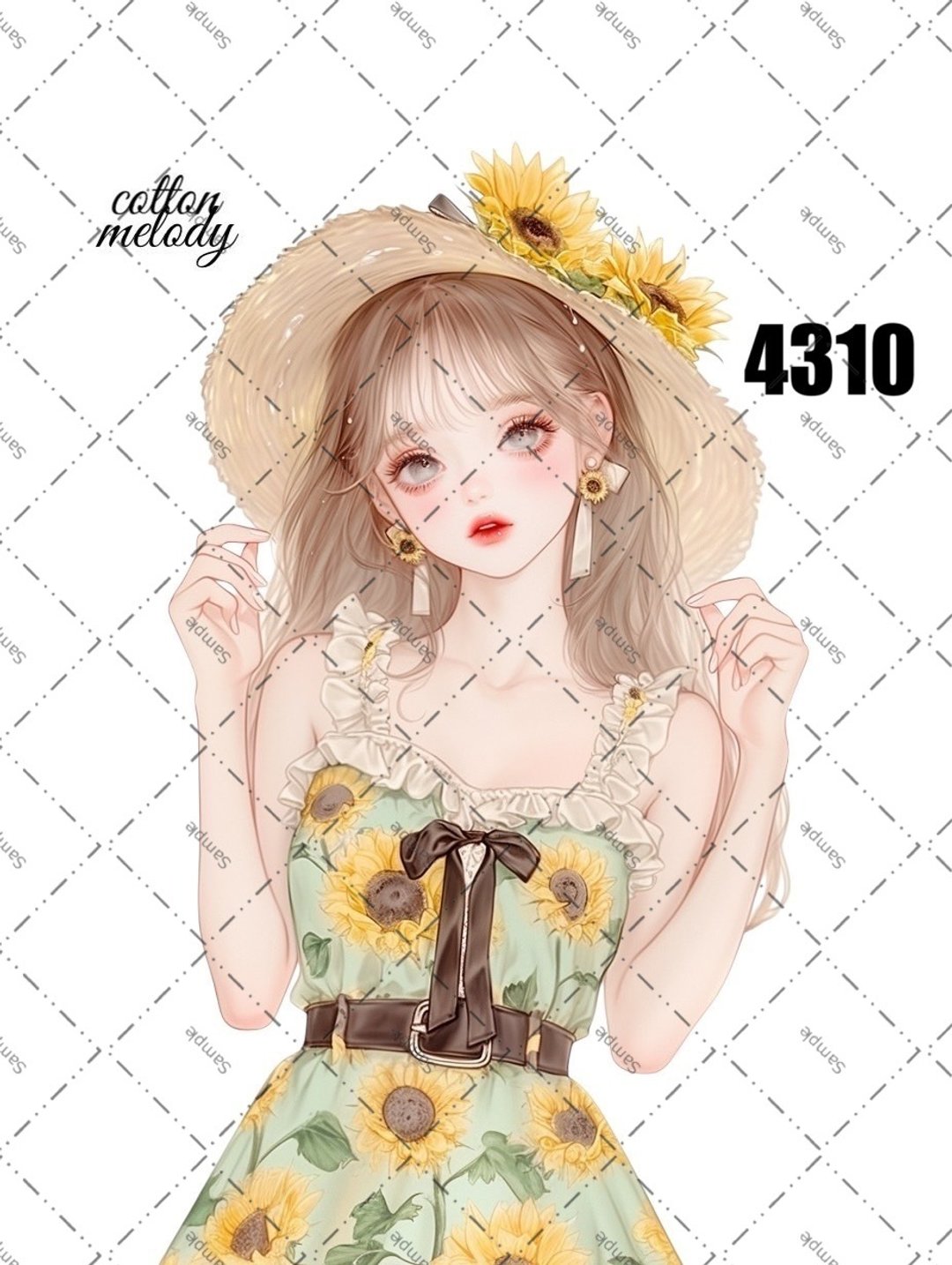 original sticker no.4310 人物贴纸 原创贴纸 原创人物贴纸 装饰贴纸 cotton melody - 贴纸 - 纸 
