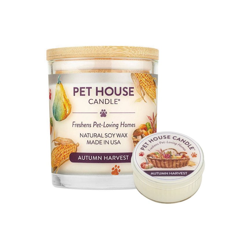 【美国PET HOUSE】室内除臭宠物香氛蜡烛-秋季丰收 - 蜡烛/烛台 - 蜡 