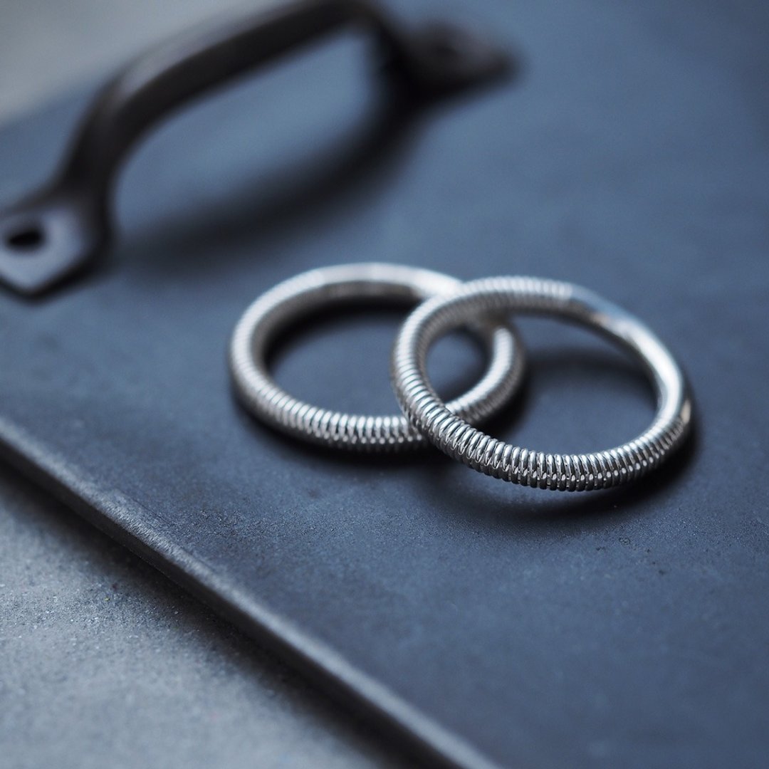 2 pieces set) Spring type pairing Silver 925 - 戒指 - 其他金属 银色