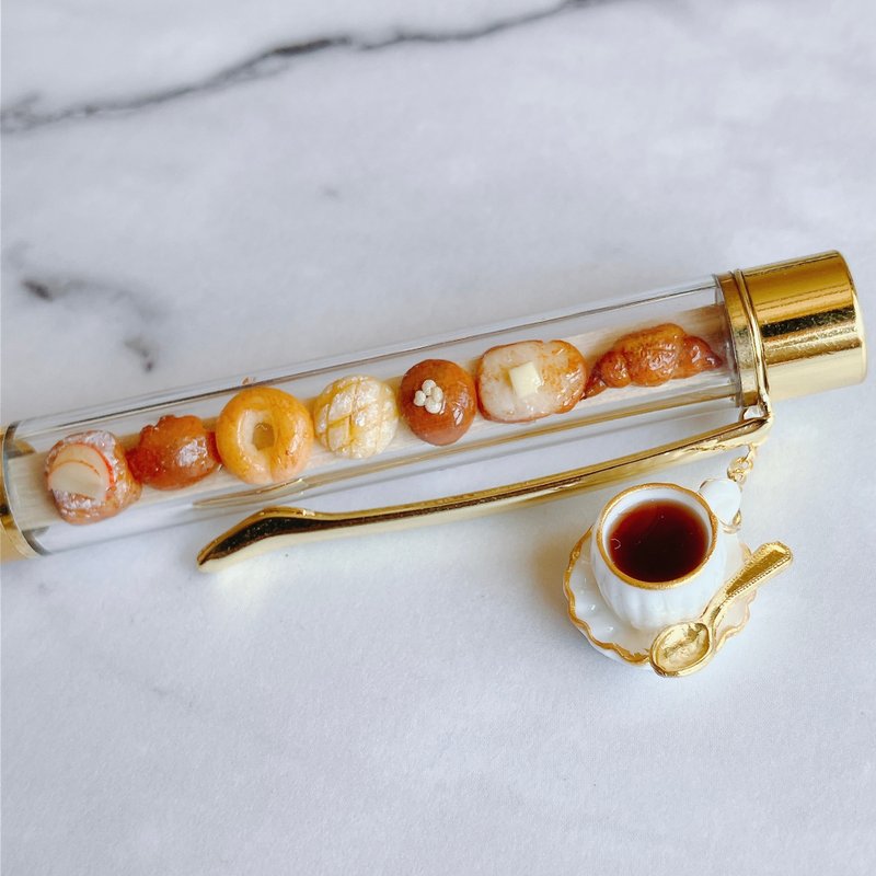 ballpoint pen / miniature bread - 圆珠笔/中性笔 - 粘土 咖啡色