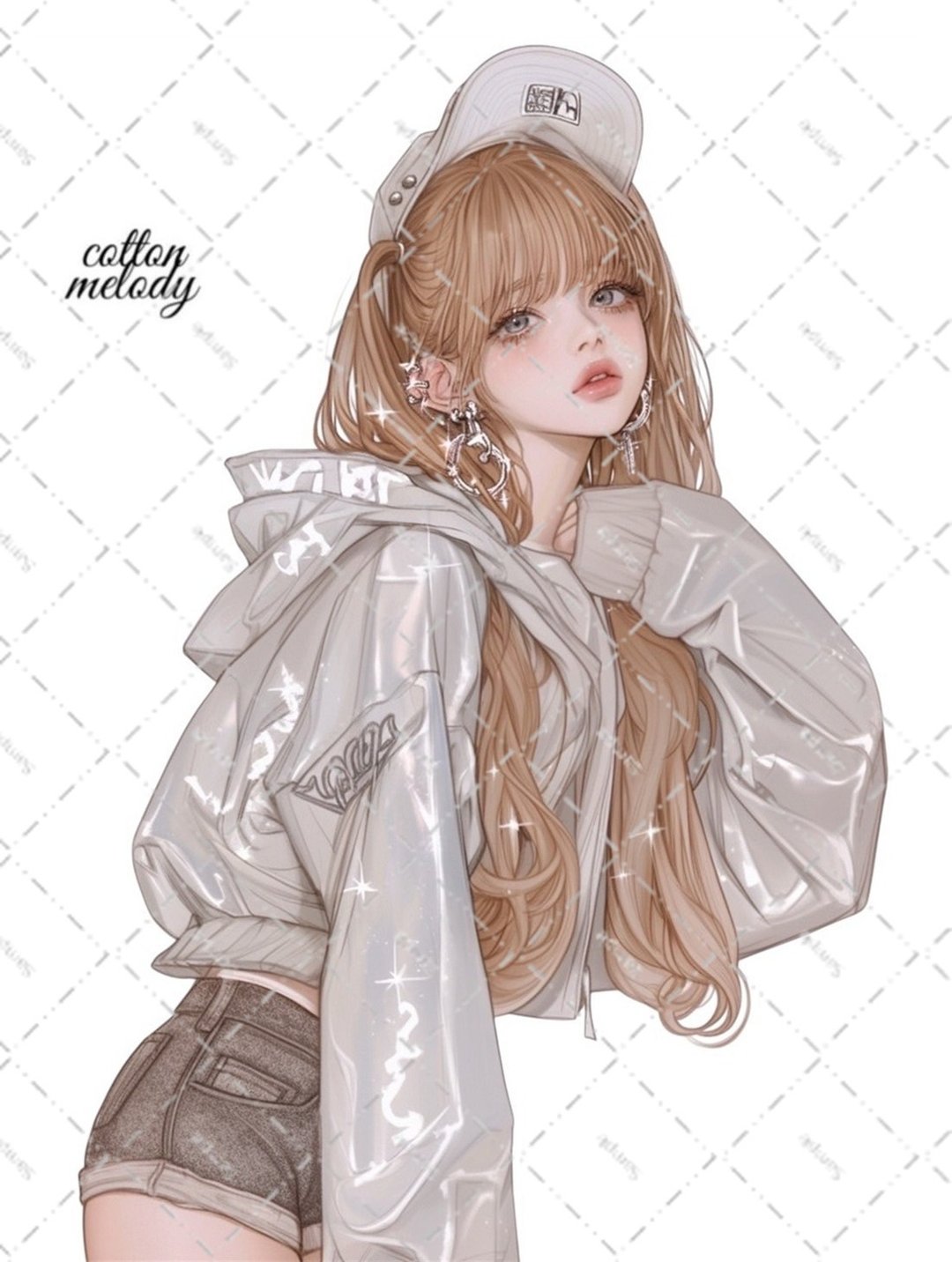 original sticker no.6260 人物贴纸 原创贴纸 人物贴纸 女孩贴纸 原创人物贴纸 - 贴纸 - 纸 
