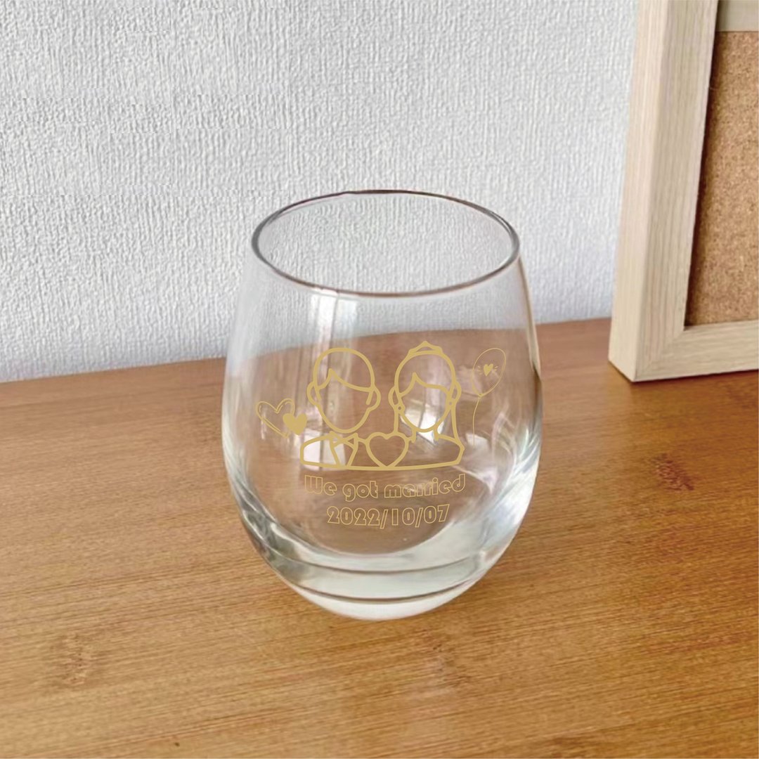 新婚礼物|订制威士忌对杯 新婚礼物定制化礼物送情侣送男友送女友 - 酒杯/酒器 - 玻璃 