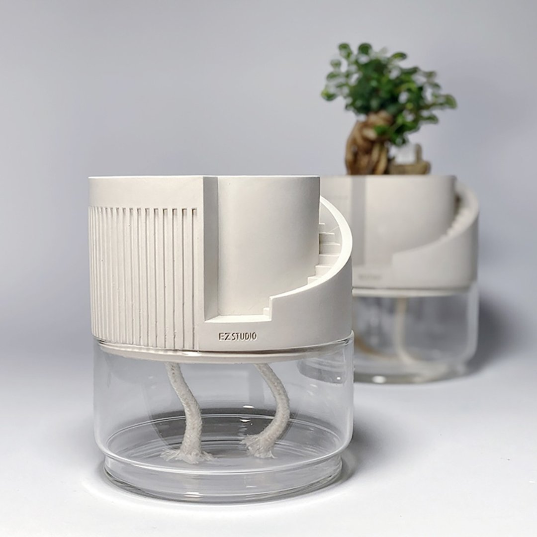 清水模植栽盆 I    4寸    I 登场  自吸水盆 I - 花瓶/陶器 - 水泥 