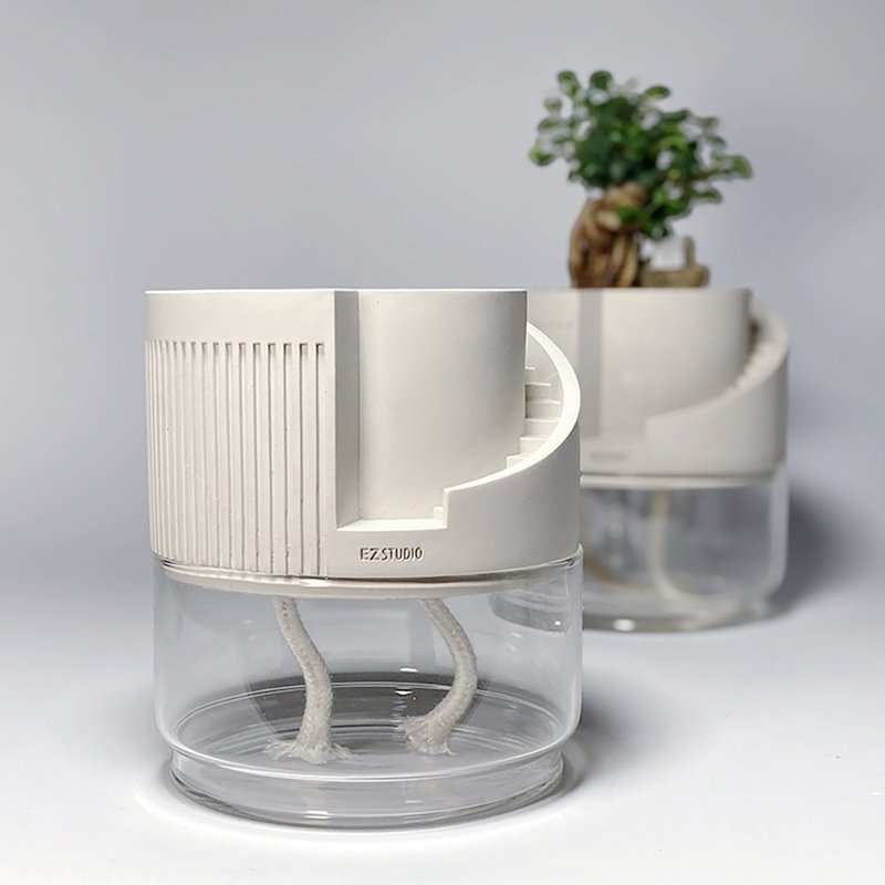 清水模植栽盆 I    4寸    I 登场  自吸水盆 I - 花瓶/陶器 - 水泥 