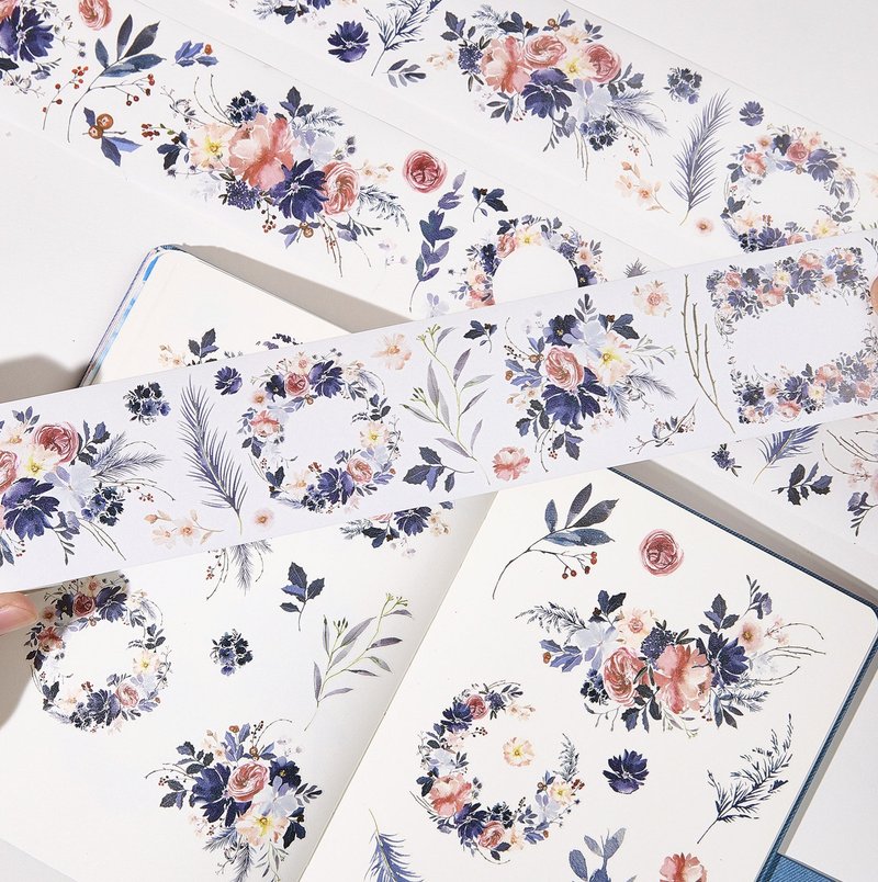 雾色玫瑰 PET 和纸胶带 模切 5米卷 - 纸胶带 - 纸 多色