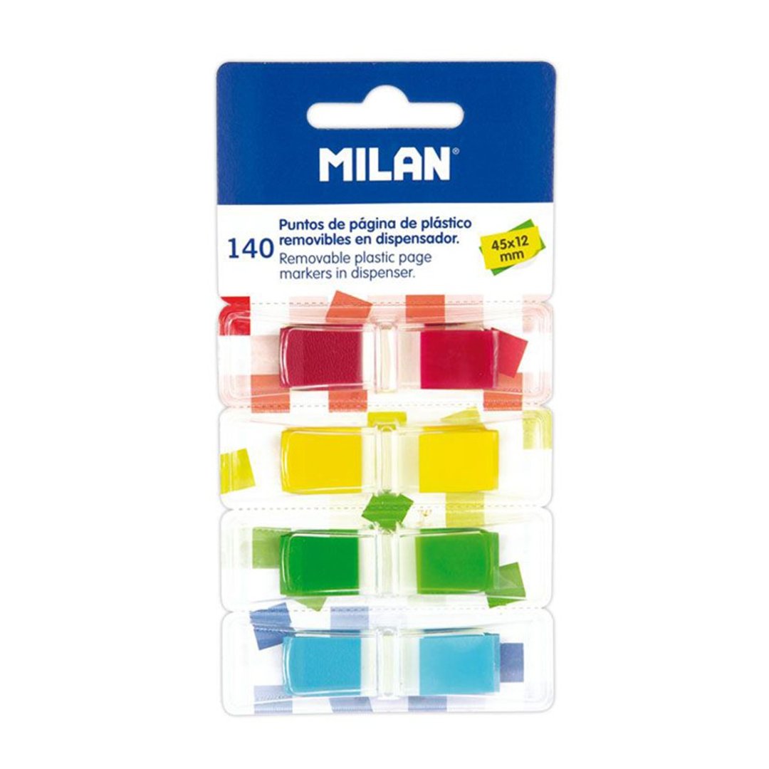 MILAN抽取式分页标签贴_4色_45*12mm_140张 - 便条纸/标签贴 - 塑料 