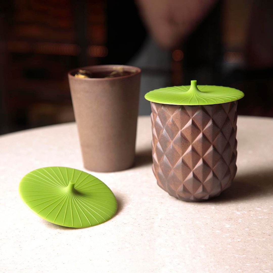 陶作坊 │ 小叶防尘硅胶杯盖 - 厨房用具 - 硅胶 绿色