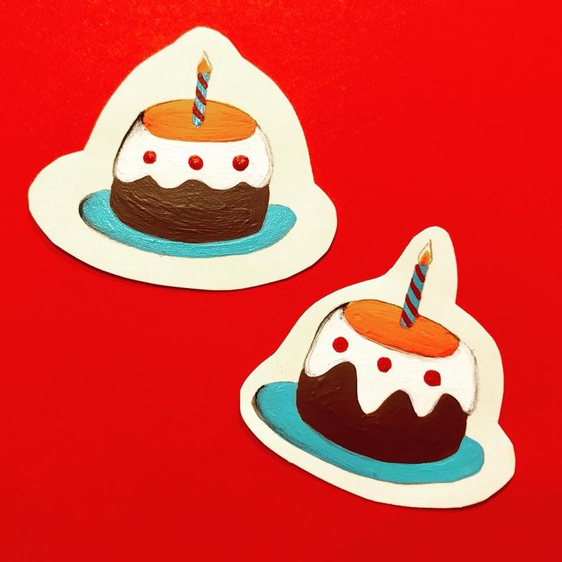 英国可爱风格 定制化人像似颜绘 生日/情人节/结婚/圣诞节/母亲节 - 订制画像 - 纸 红色