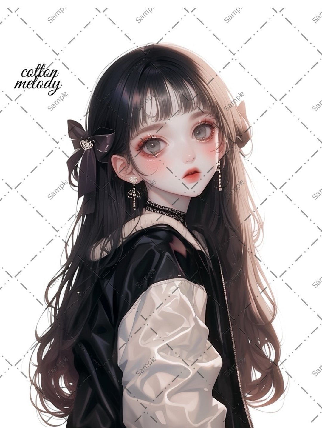 original sticker no.779 人物贴纸 原创贴纸 人物贴纸 女孩贴纸 原创人物贴纸 - 贴纸 - 纸 