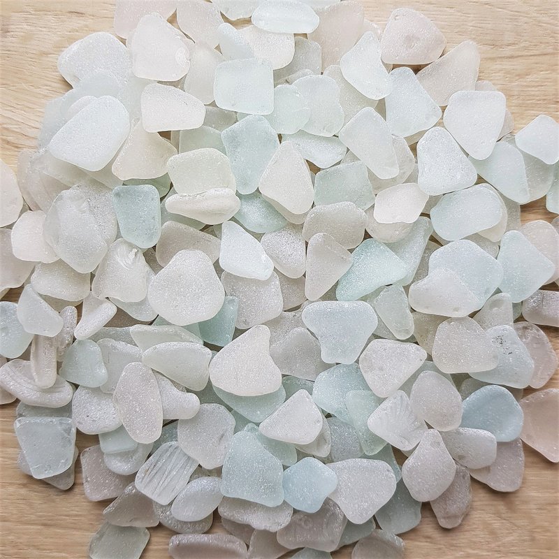 白色的海玻璃。天然海玻璃 - 其他 - 玻璃 白色