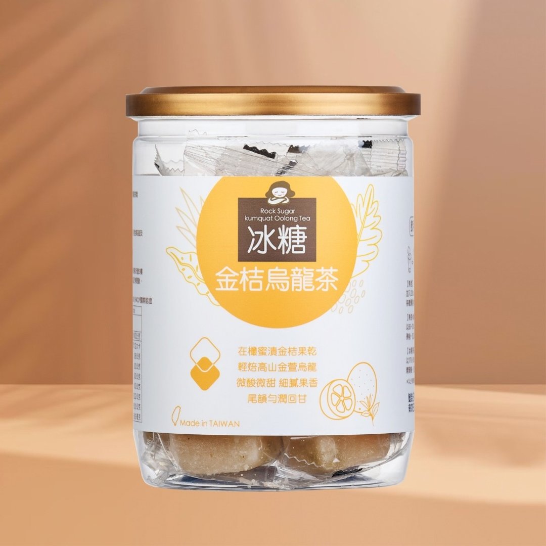 冰糖金桔乌龙茶 | 17gx12入/罐 | 婚礼小物 伴娘礼 送礼 水果茶 - 茶 - 其他材质 黄色