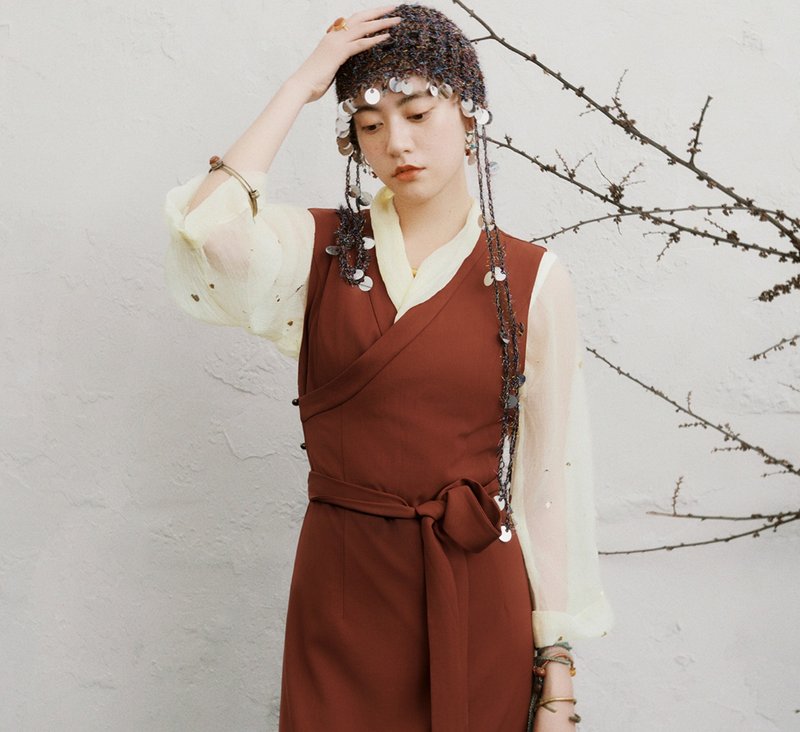 【遇见拉萨的阳光】 城市游牧风/藏族元素/薄纱连衣裙 - 洋装/连衣裙 - 其他材质 多色