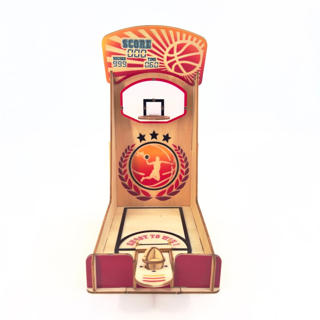 Team Green – 3D 木拼图 Game Station: 篮球机 - 拼图 - 木头 橘色