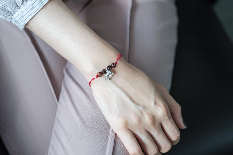 Red Tiger Eye Lucky charms RED bracelet or necklace - 项链 - 石头 红色