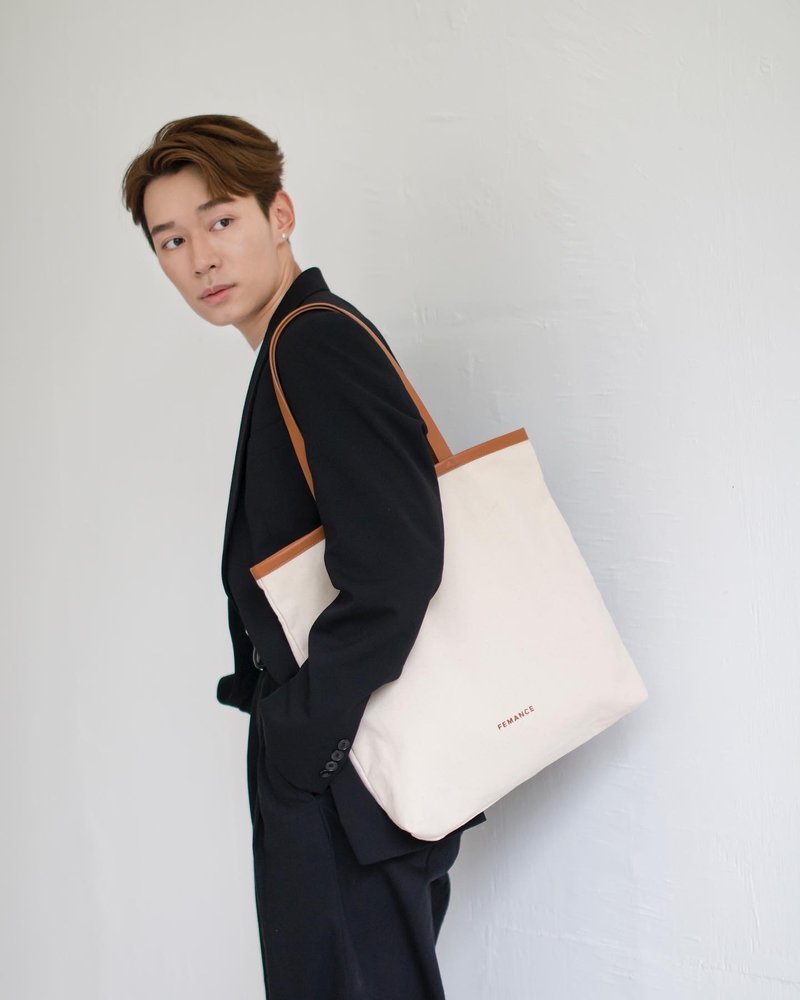 Femance Totebag 环保系列 环保袋 帆布包 防水 男女适用 - 手提包/手提袋 - 环保材料 橘色