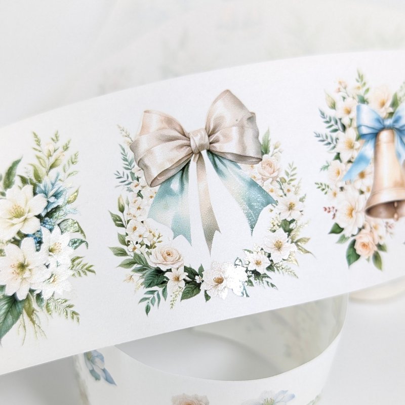 百合祝福-和纸胶带 拼贴素材 手帐贴纸 文具卡片 - 纸胶带 - 纸 白色