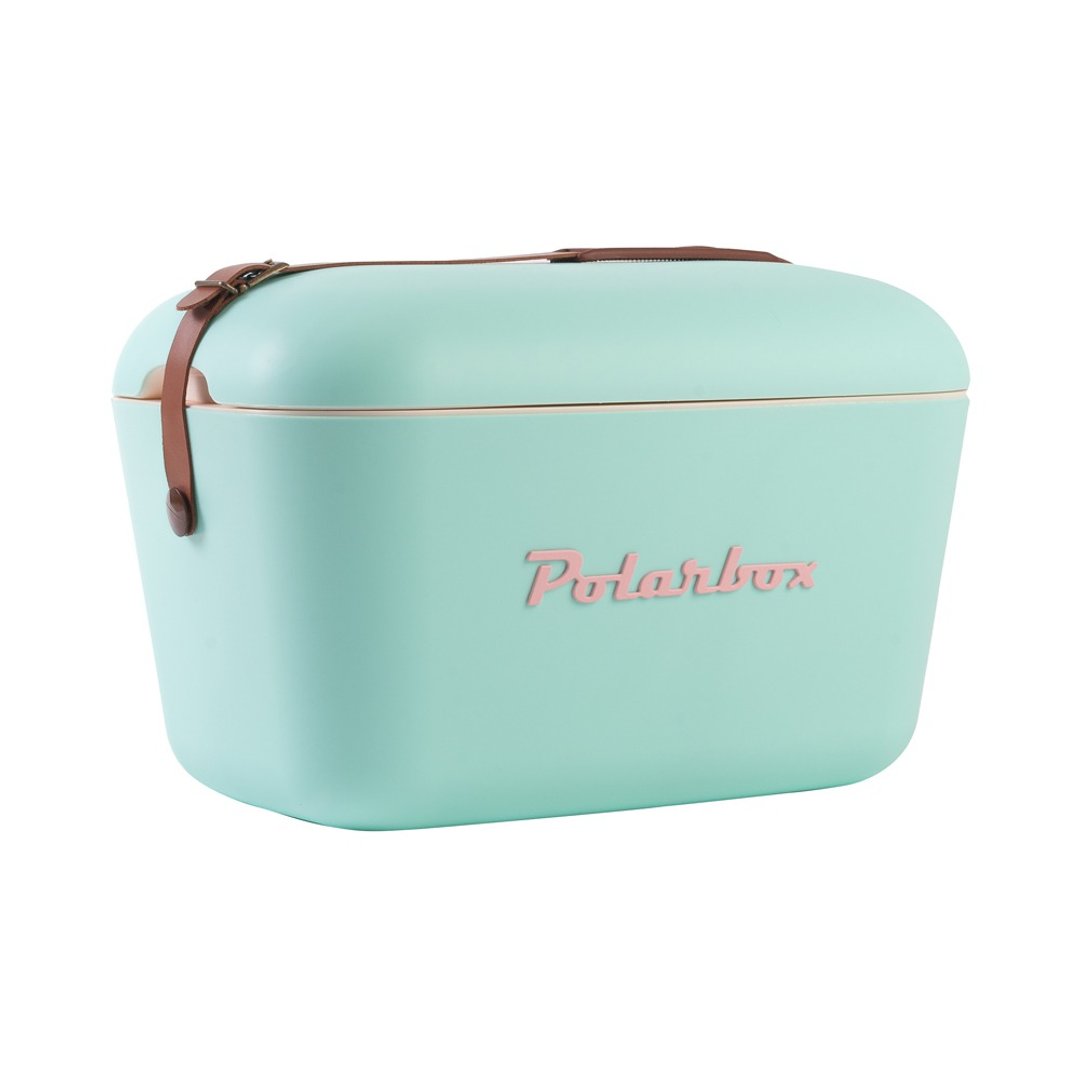 西班牙 Polarbox 12L复古经典露营野餐保冰盒-塞维亚薄荷绿 - 露营用品 - 塑料 绿色