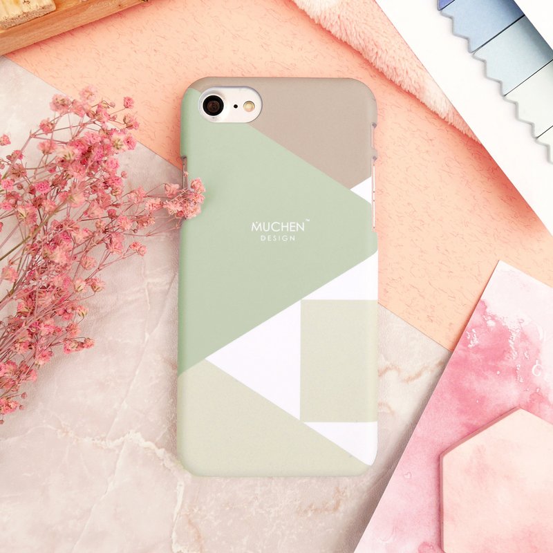 芽绿几何方块(iPhone.Samsung, HTC, Sony.华硕手机壳保护套) - 手机壳/手机套 - 塑料 绿色