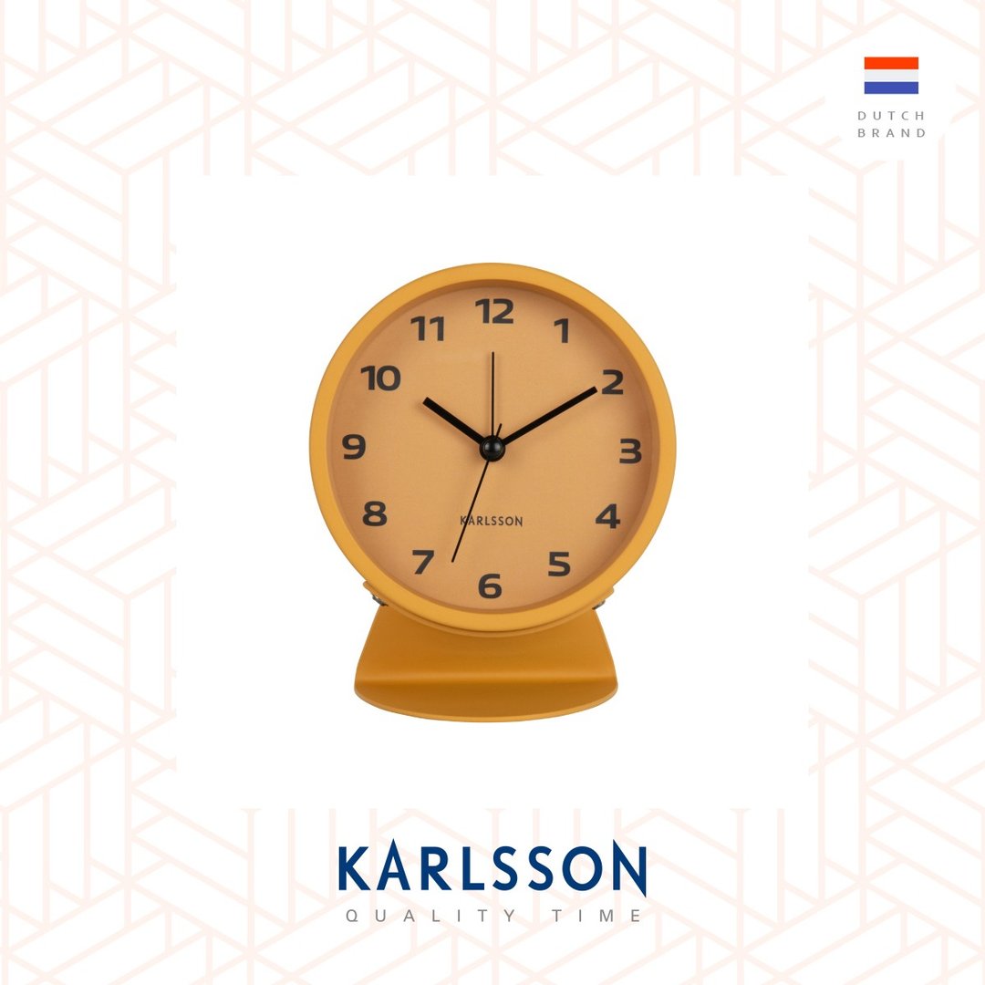荷兰 Karlsson, Alarm clock Cool Retro 黄色 Cool 闹钟 (带小夜橙) - 时钟/闹钟 - 其他金属 黄色