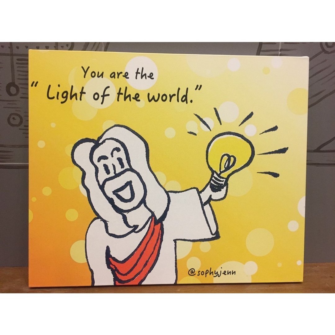 sophie art 世上的光 挂画 Light of the world 尺寸定制化 - 电子手绘真人画像/绘画/插画 - 木头 