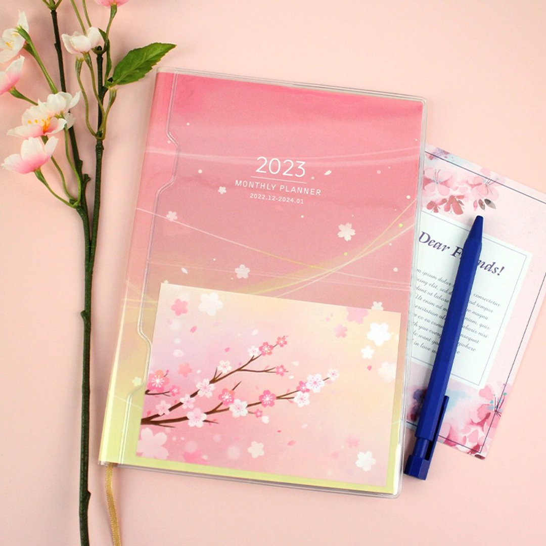 Chuyu  2023年A5/25K月计划+甘特图/日志手帐/PVC书套 - 笔记本/手帐 - 纸 多色