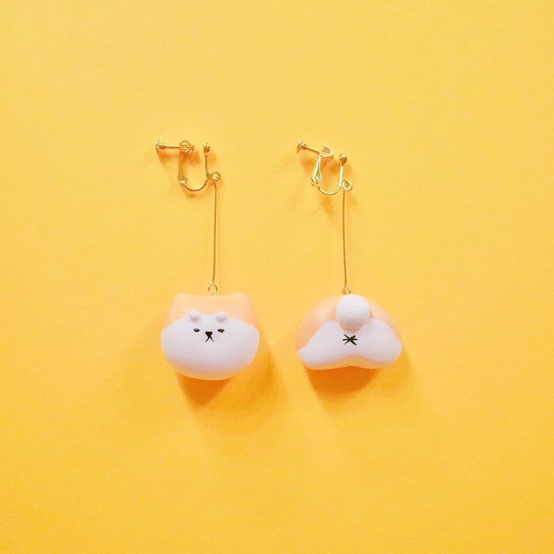 顽张って柴犬团子 - 耳环 (耳针/耳夹) - 耳环/耳夹 - 其他金属 