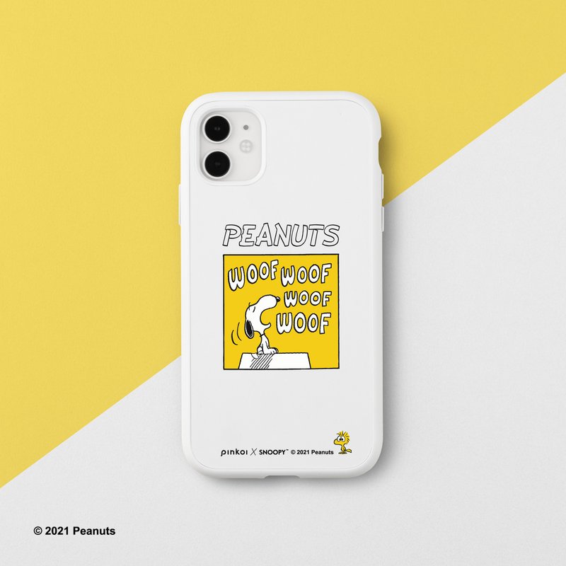 独家-Pinkoi x Peanuts SolidSuit经典防摔背盖手机壳-Woof Woof - 手机配件 - 塑料 多色