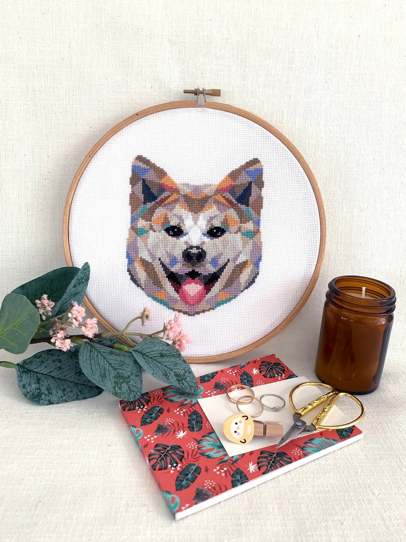 Akita Cross Stitch PDF Pattern 十字繡 - 手工艺教程/工具书 - 其他材质 