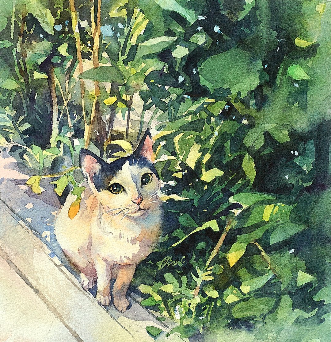 水彩原画【草间咪生】 - 墙贴/壁贴 - 纸 多色