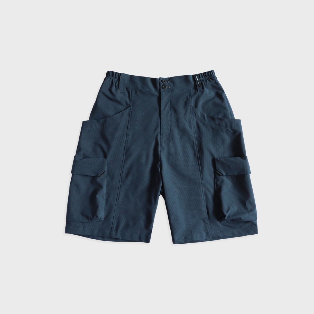 DYCTEAM - See-through loose-fit pocket short pants(darkblue) - 男士长裤 - 其他材质 蓝色