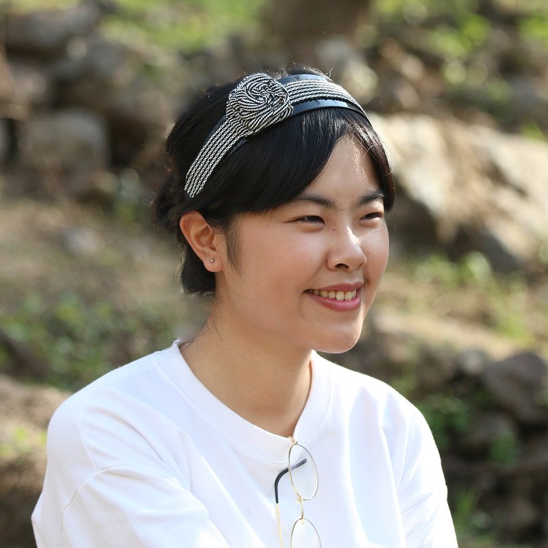 率性发箍 - 发饰 - 棉．麻 黑色