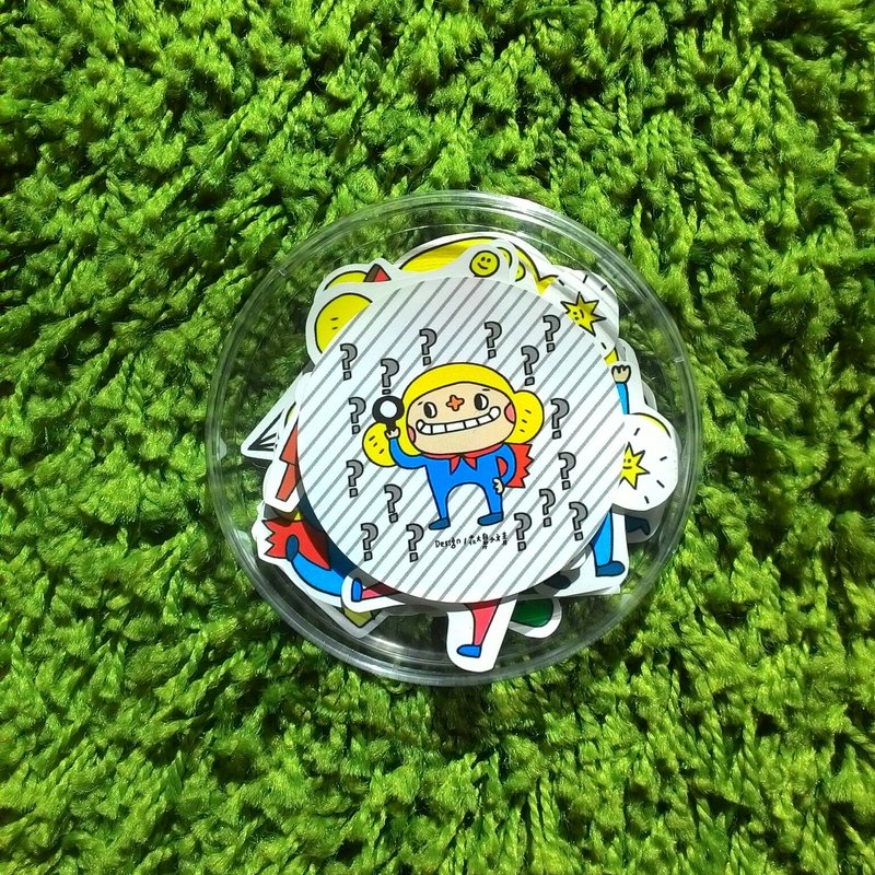 花大鼻你在做什么观察贴纸组 - 贴纸 - 塑料 多色