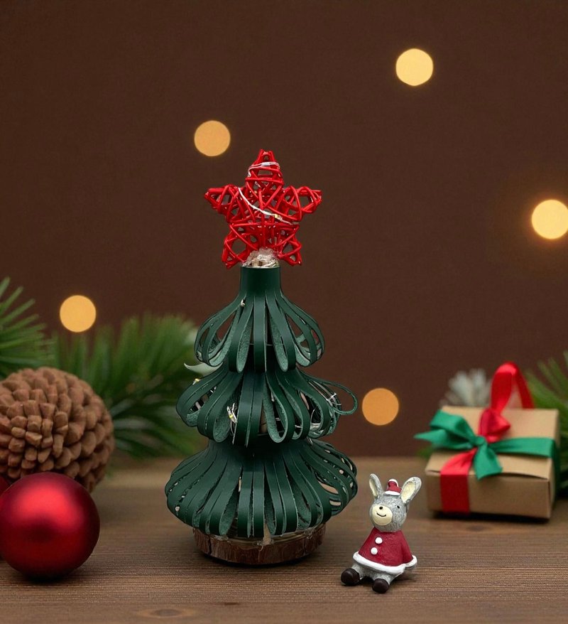 皮革香氛耶诞树 - 摆饰 - 真皮 绿色