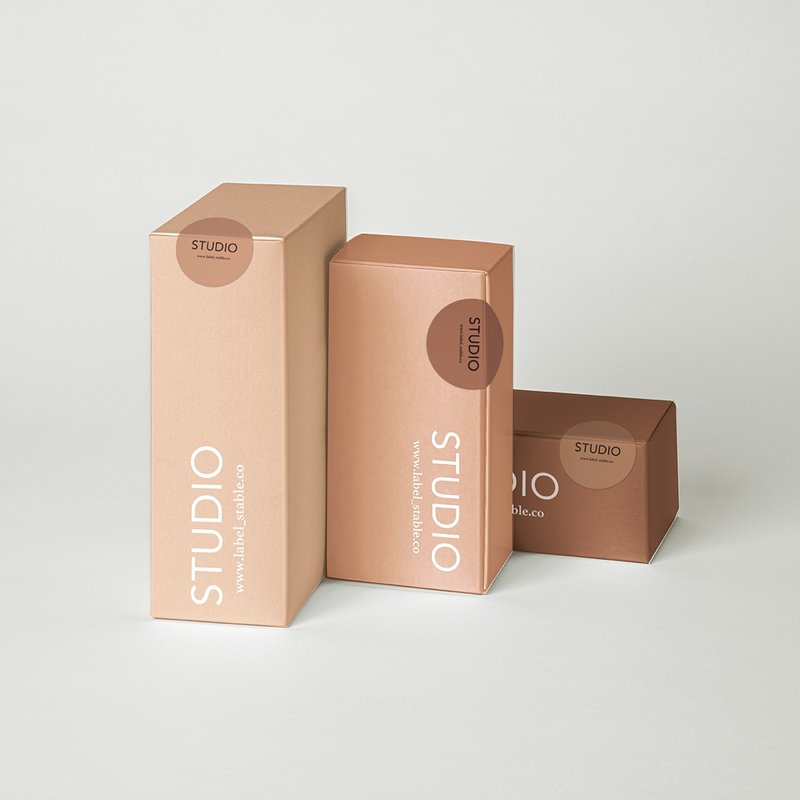 | 定制化品牌圆贴 | 3尺寸 30色 可替换品牌logo - 贴纸 - 纸 多色