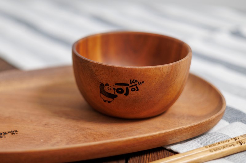 (海洋公园X岛屿制作 联乘系列) 简约相思木小碗 12*6 - 碗 - 木头 金色