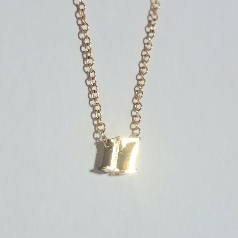 数字（号码）双位饱满项链 - 项链 - 其他金属 金色