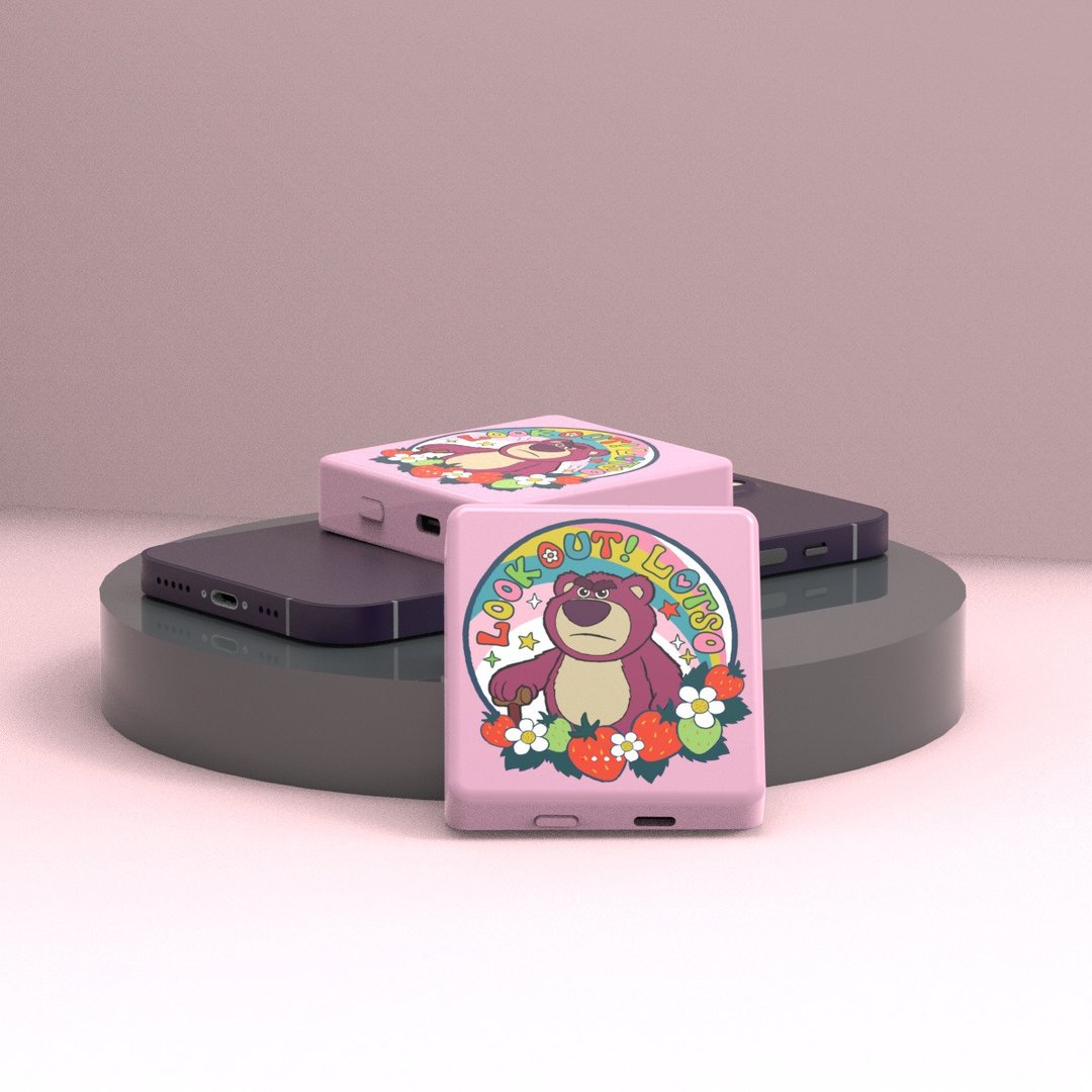 【限量】 迪士尼 Toy Story 8000mAh 磁吸式行动充电 - 劳苏 - 充电宝/传输线 - 塑料 粉红色