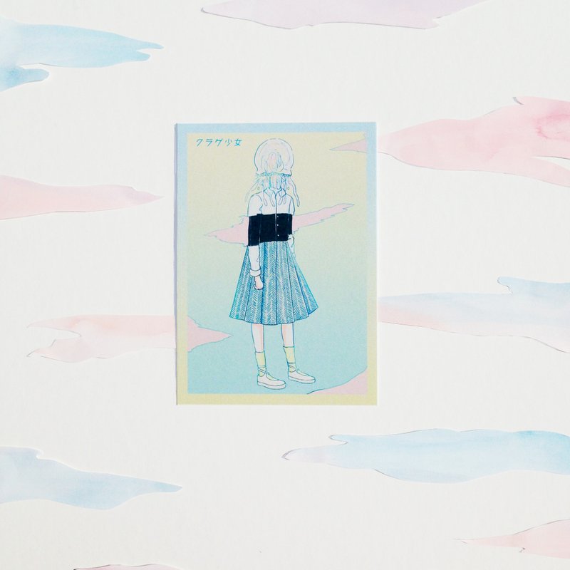 插画明信片-水母少女（一） - 卡片/明信片 - 纸 多色