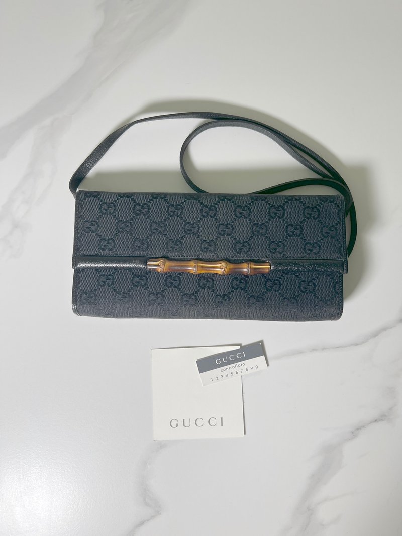 GUCCI pochette bag 手提包单肩斜背侧孭手袋 日本中古二手 - 侧背包/斜挎包 - 其他材质 黑色