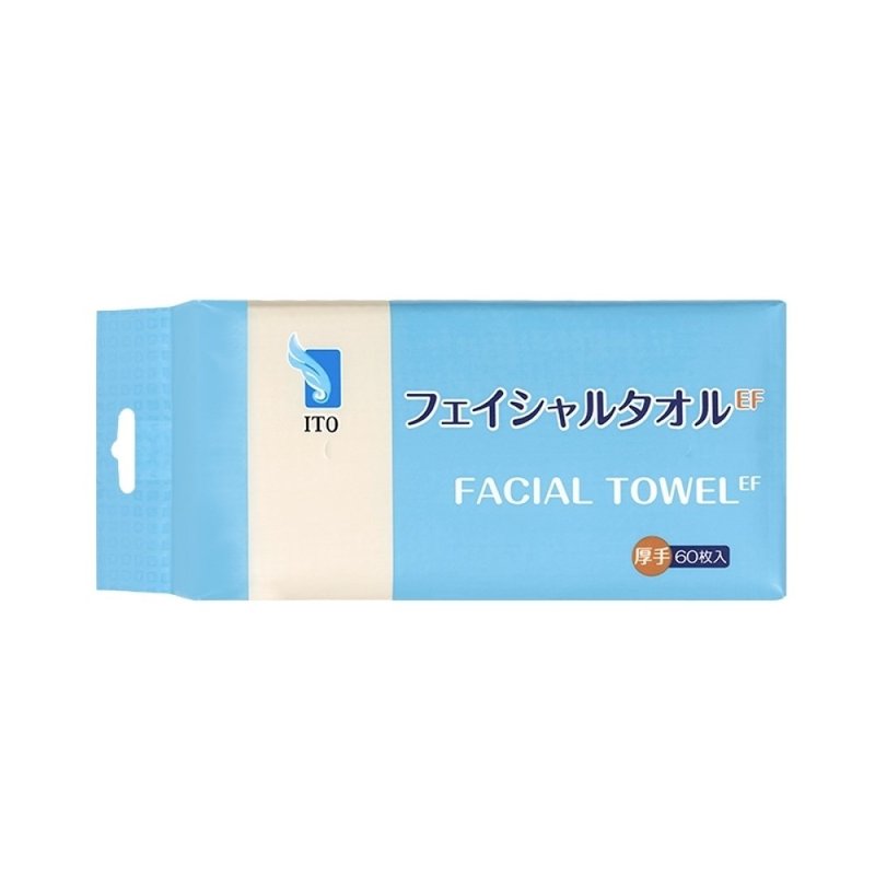 【ITO日本伊藤】EF纹悬挂抽取洗脸巾(60抽) - 脸部清洁/卸妆用品 - 棉．麻 