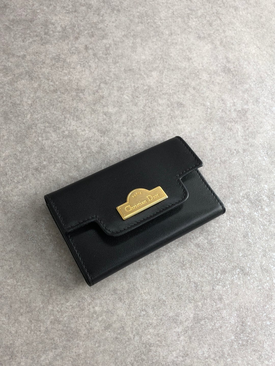 【日本直送 名牌中古包】Christian Dior 迪奥 钥匙圈 黑色 饰牌 logo 皮革 6 连 s324bp - 钥匙链/钥匙包 - 真皮 黑色