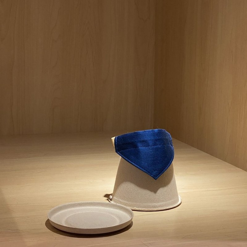 简约手工定制猫咪项圈BlueSurgeon Bandana Breakaway Cat Collar - 项圈/牵绳 - 棉．麻 蓝色