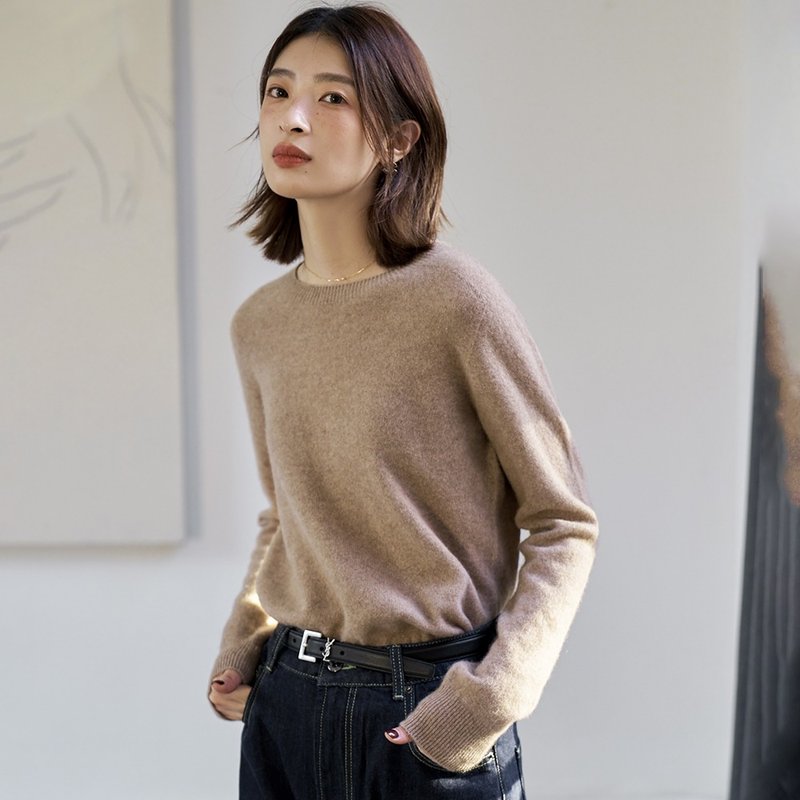 圆领山羊绒打底衫|针织衫|四色|秋冬款|Sora-1385 - 女装针织衫/毛衣 - 羊毛 多色