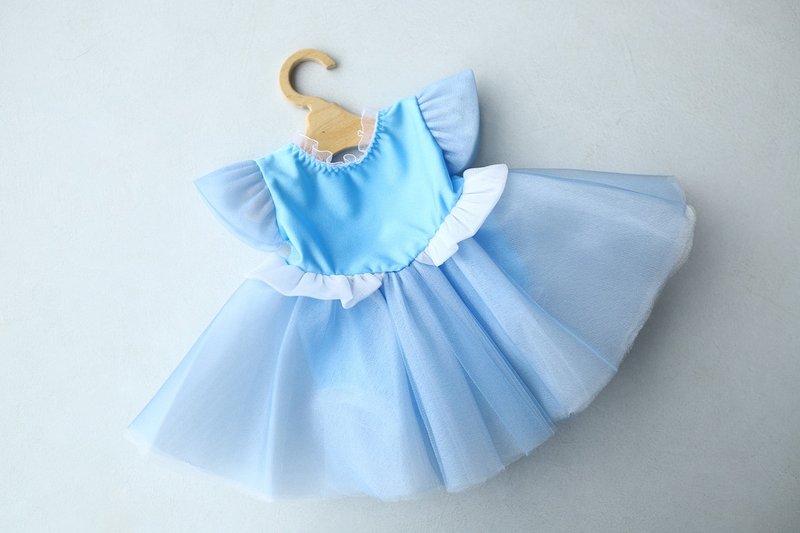 适合新生女孩的蓝色蕾丝连身衣：小女孩的完美装扮 - 婴儿饰品 - 其他金属 蓝色