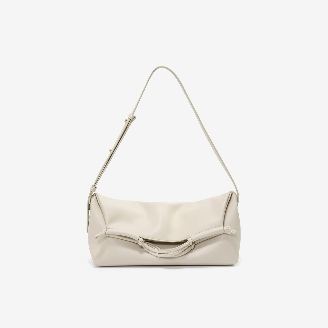 Kana Bag 玉米基纯素皮革 手提包 斜背包 米白色 - 手提包/手提袋 - 人造皮革 白色